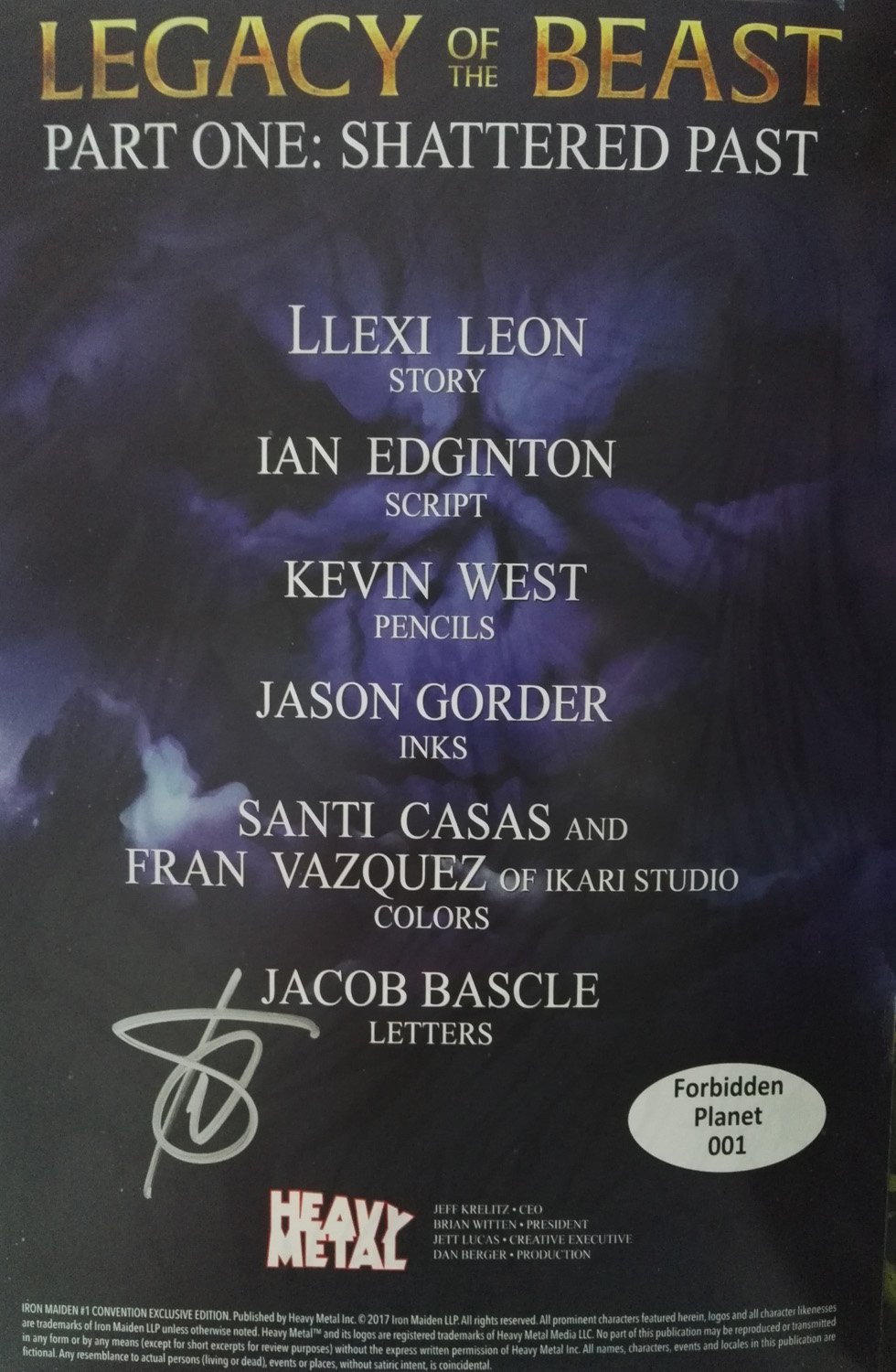 Iron Maiden Legacy Of the Beast 1 666 copies signed inside