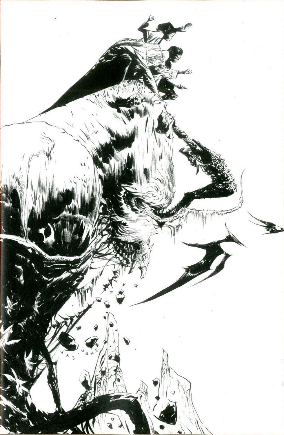 Kong on Planet of the Apes 1 1 30 Jae Lee Incentive Variant Black and White