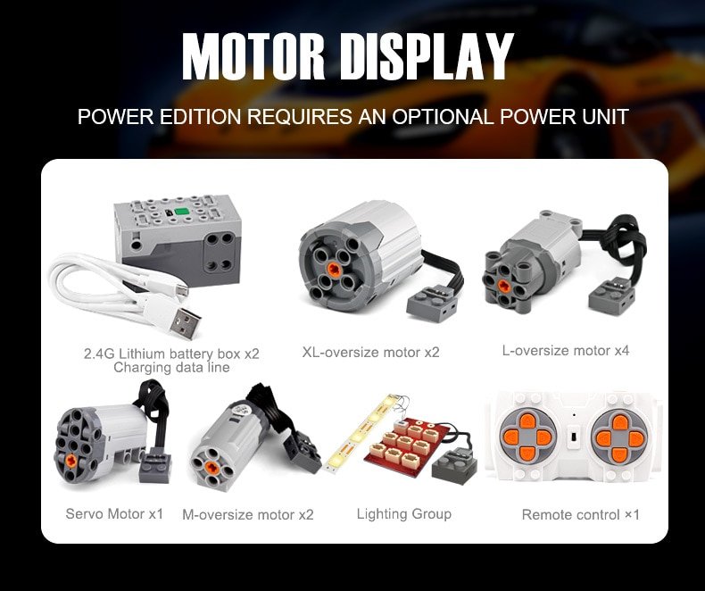 Technic McLaren P1 Separate Motor Kit